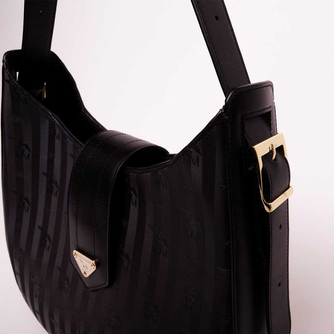 JONA | Umhängetasche classic schwarz/gold - detail