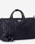 MADRID | Reisetasche schwarz/silber - seitlich