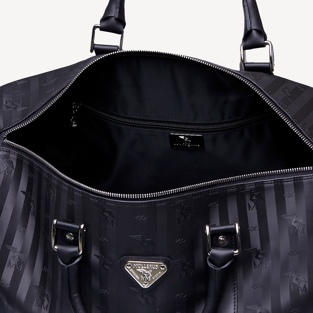 MADRID | Reisetasche schwarz/silber - innen