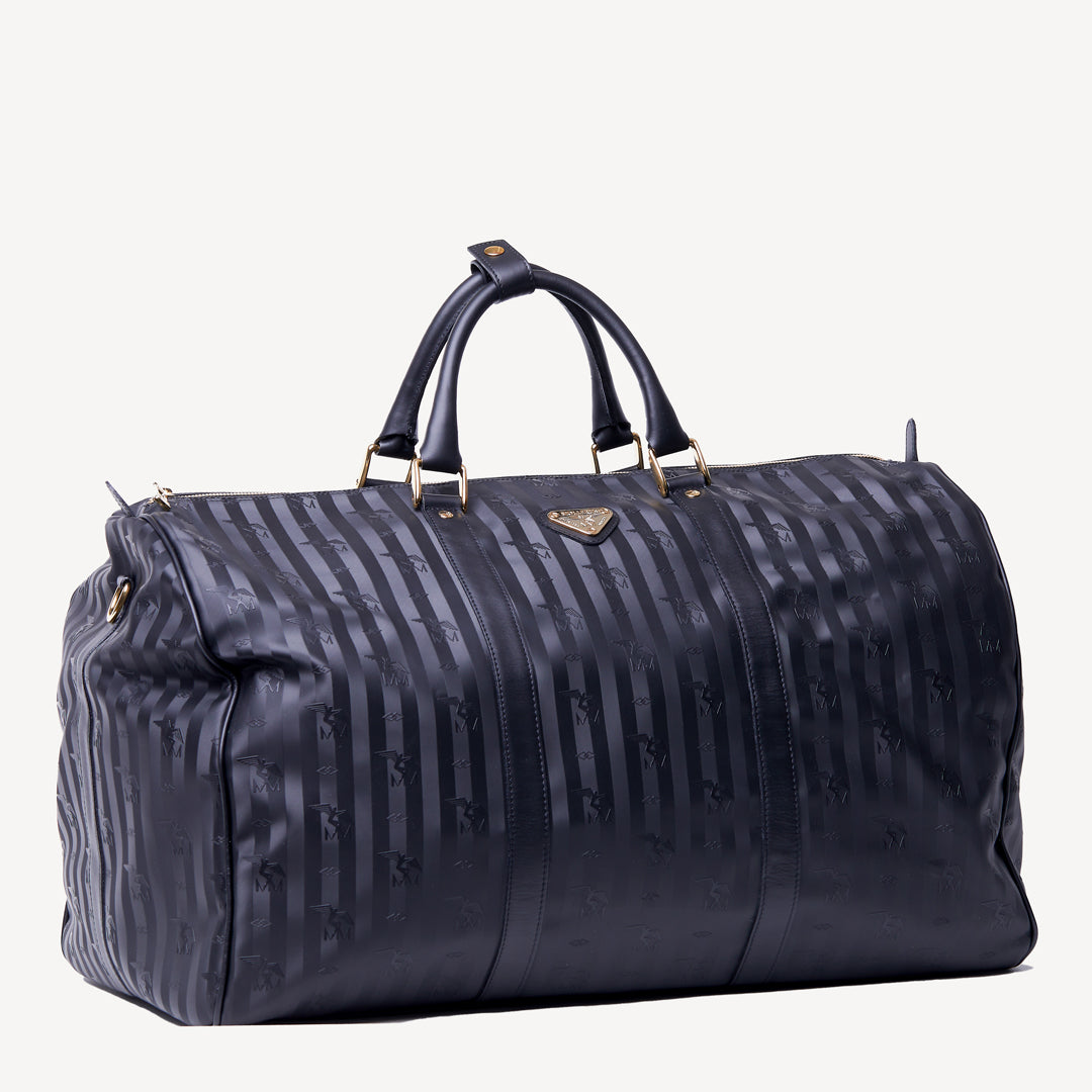 FLUELA | Reisetasche classic schwarz/gold - seitlich