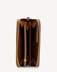 CLARIDEN | Portemonnaie Pecarus braun/beige/gold - offen