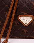 GRABS | Beuteltasche Pecarus braun/beige/gold - PLAKETTE