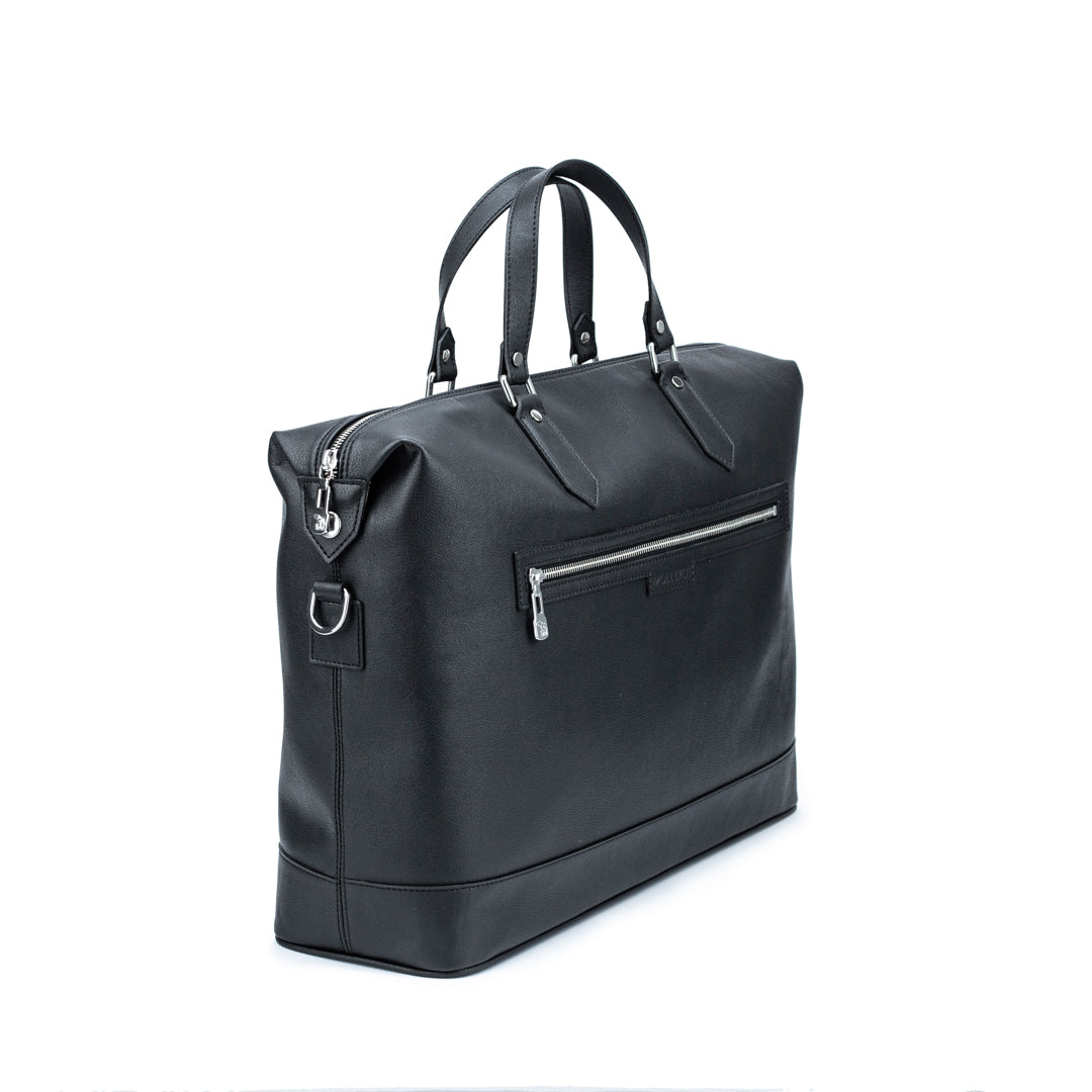 KRIENS | Briefcase Apple Leather black/silver MEN