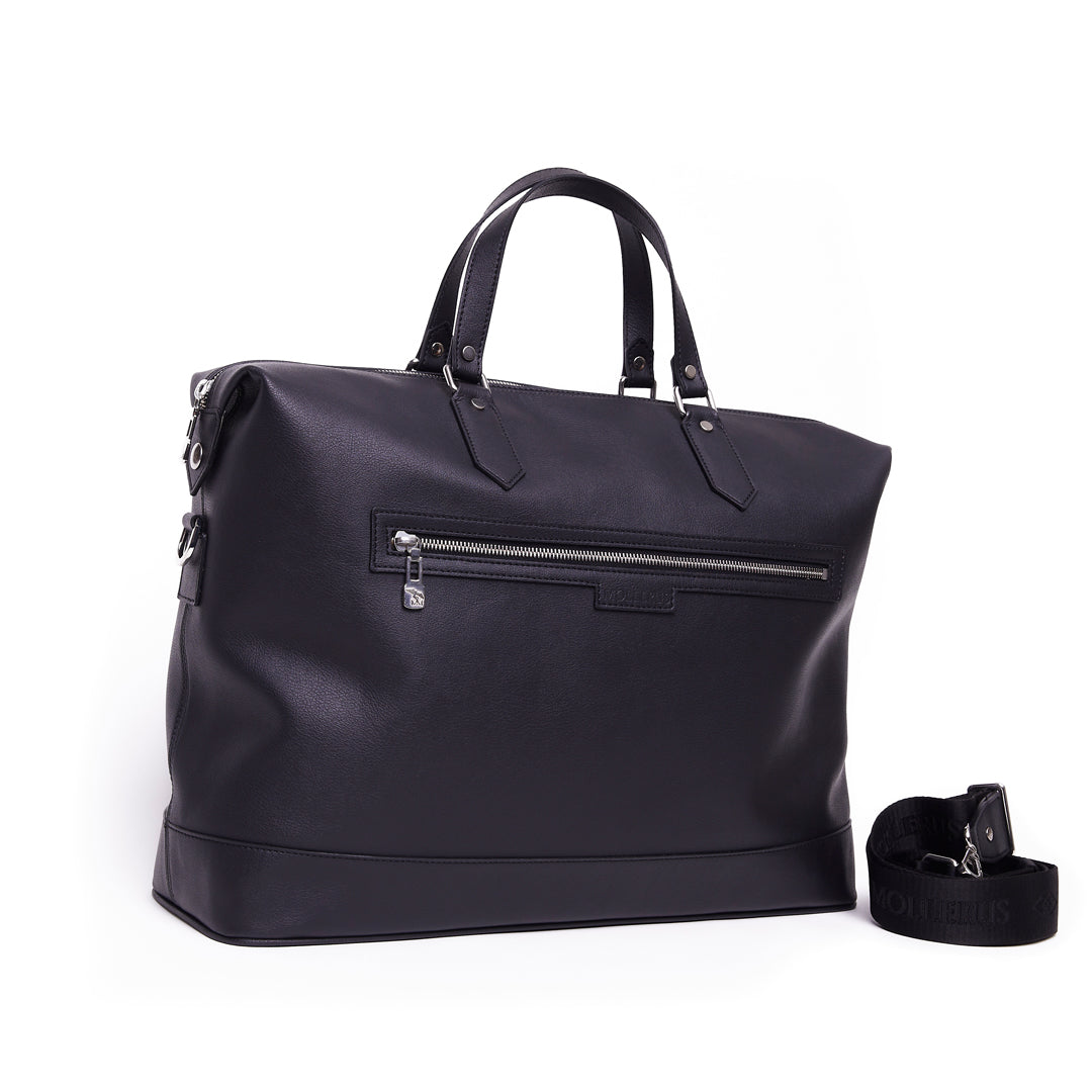 KRIENS | Briefcase Apple Leather black/silver MEN