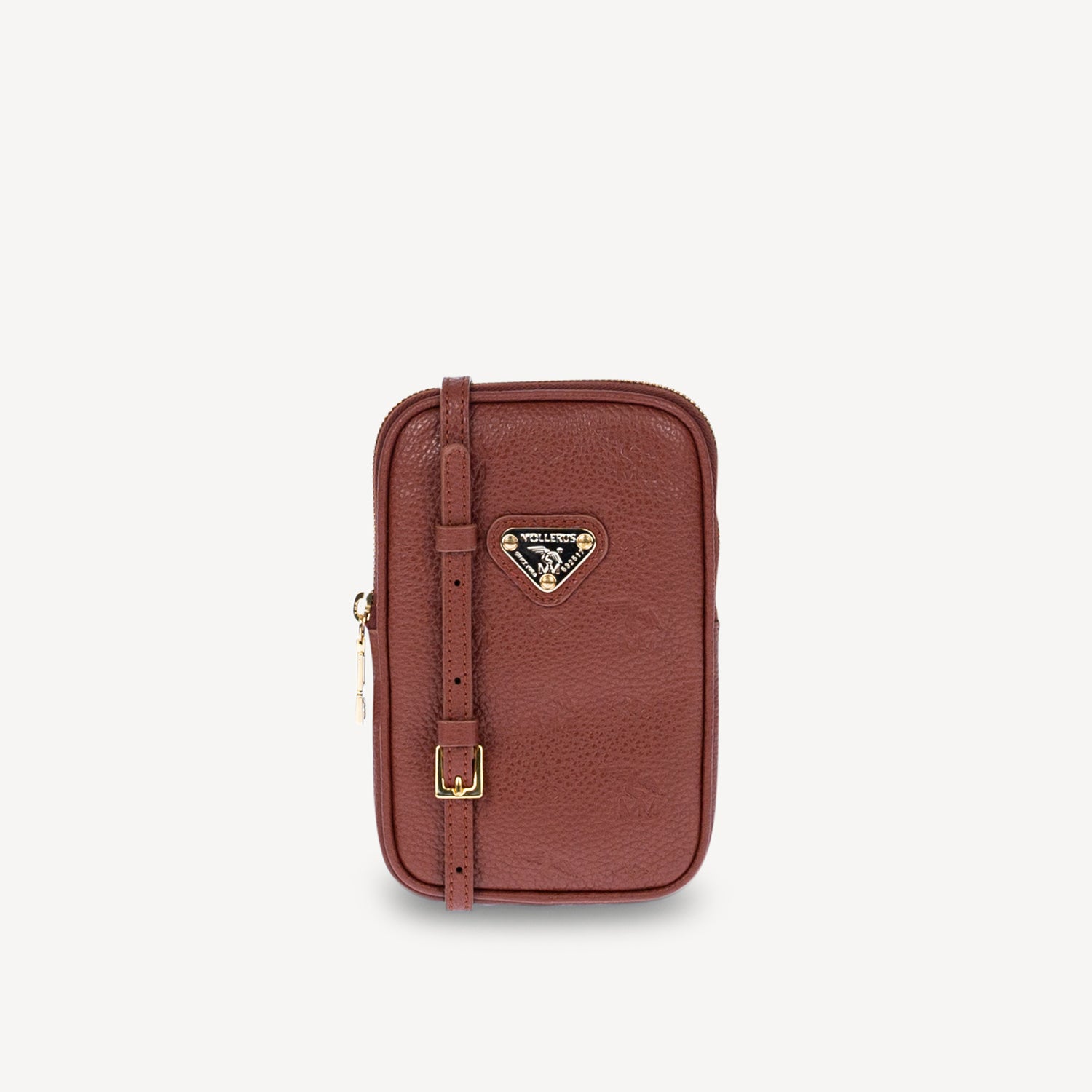 WILDHORN | mobile phone wallet Stampato terracotta/gold