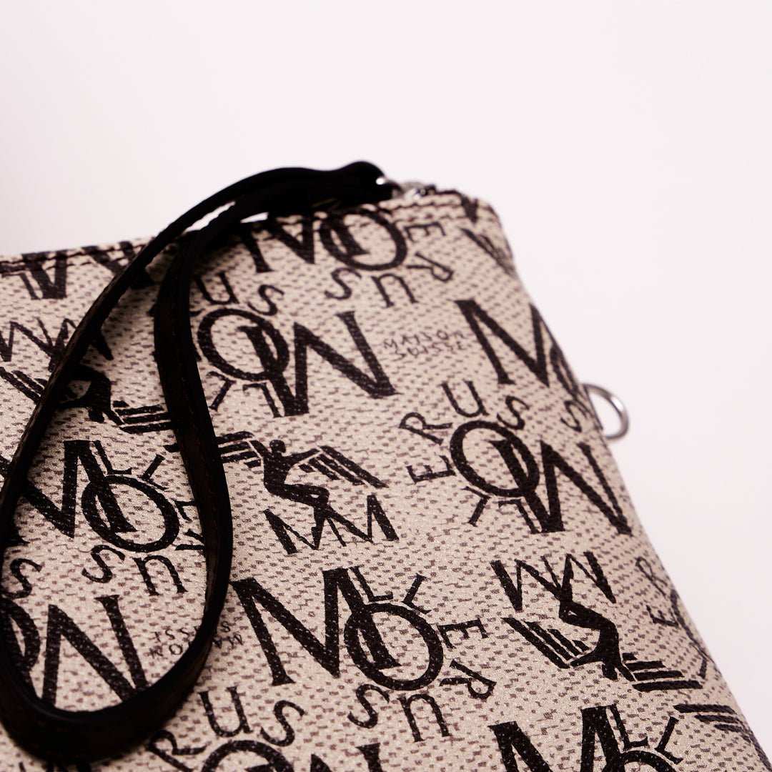 GENF | Shopper Circle pearl weiss/trunk braun/silber - VINERUS