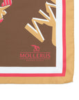 FOULARD | Seidenschal braun/beige/pink - logo