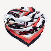 FOULARD | Silk scarf white/black/red