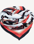 FOULARD | Seidenschal weiss/schwarz/rot - frotnal