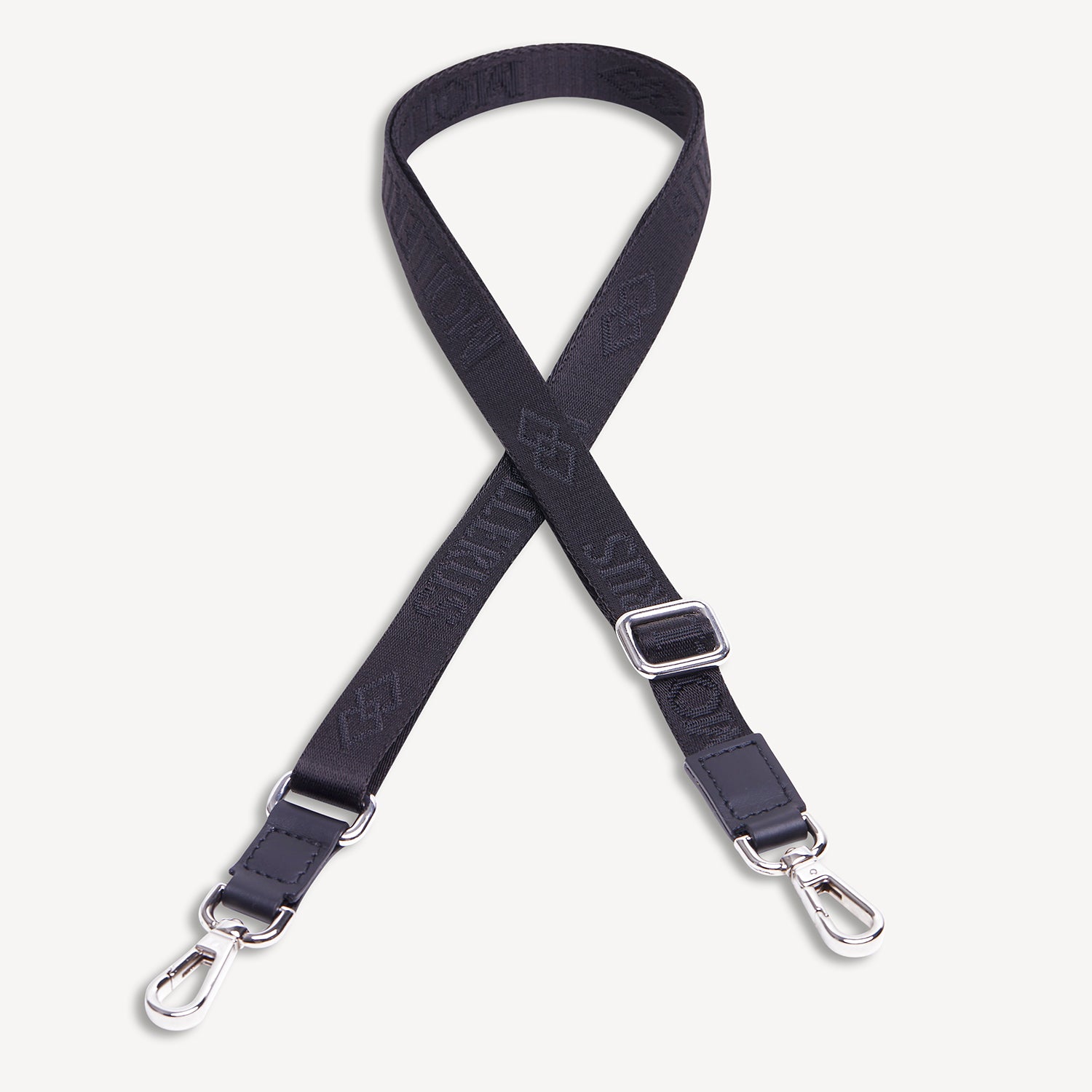 ARIEL | Schulterriemen classic schwarz/silber - frontal