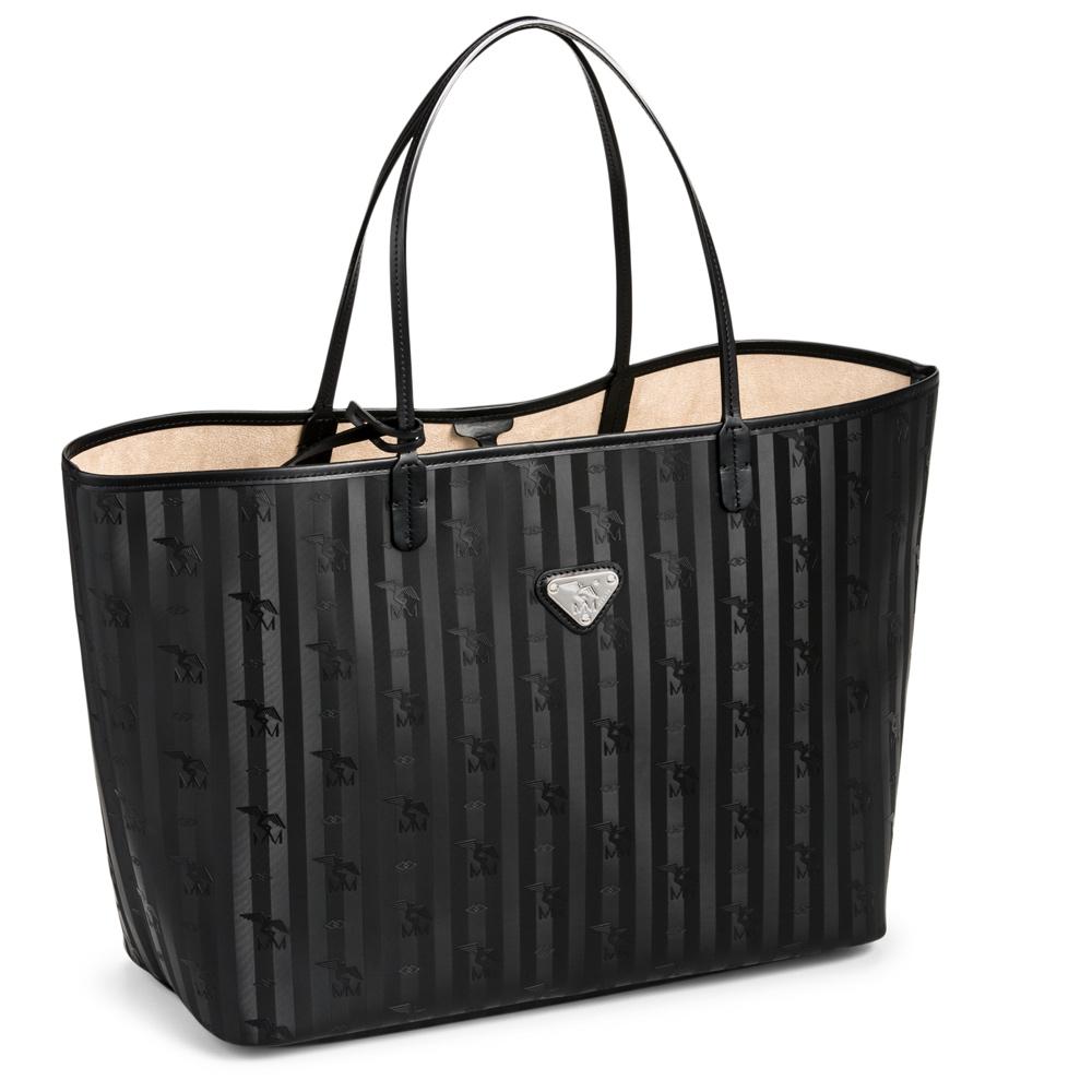 ZUERICH | Shopper classic schwarz/silber - LINKE SEITE