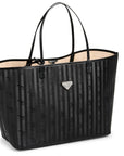 ZUERICH | Shopper classic schwarz/silber - LINKE SEITE